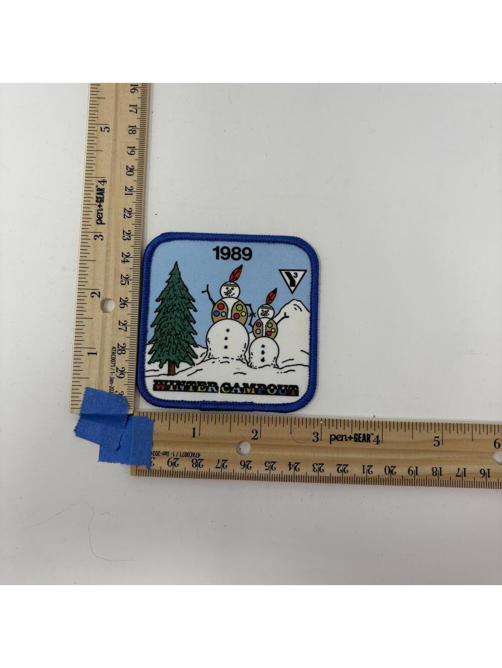 YMCA Winter Campout Patch 1989 Y3 Snowman Collectible
